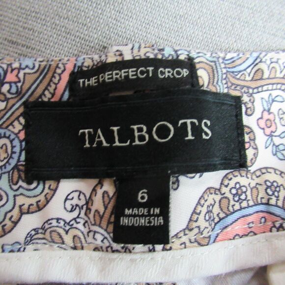 Talbots Paisley Ankle Pants - Multicolor - Picture 2 of 14